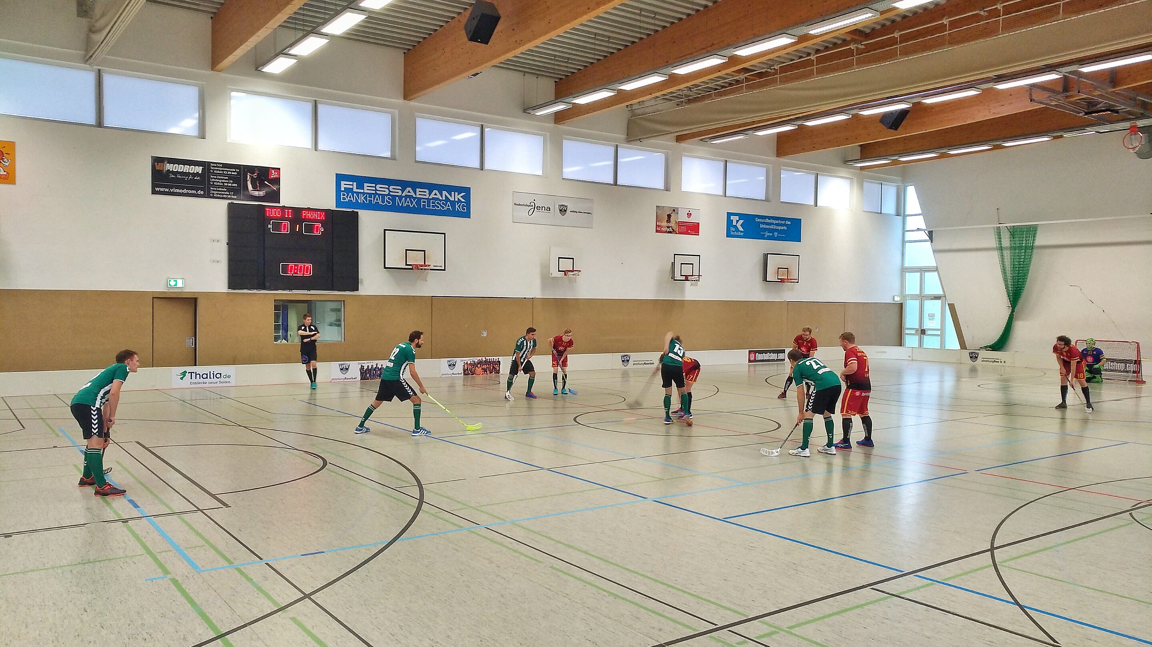 Anbully beim Floorballspiel Phönix Leipzig gegen den USV TU Dresden