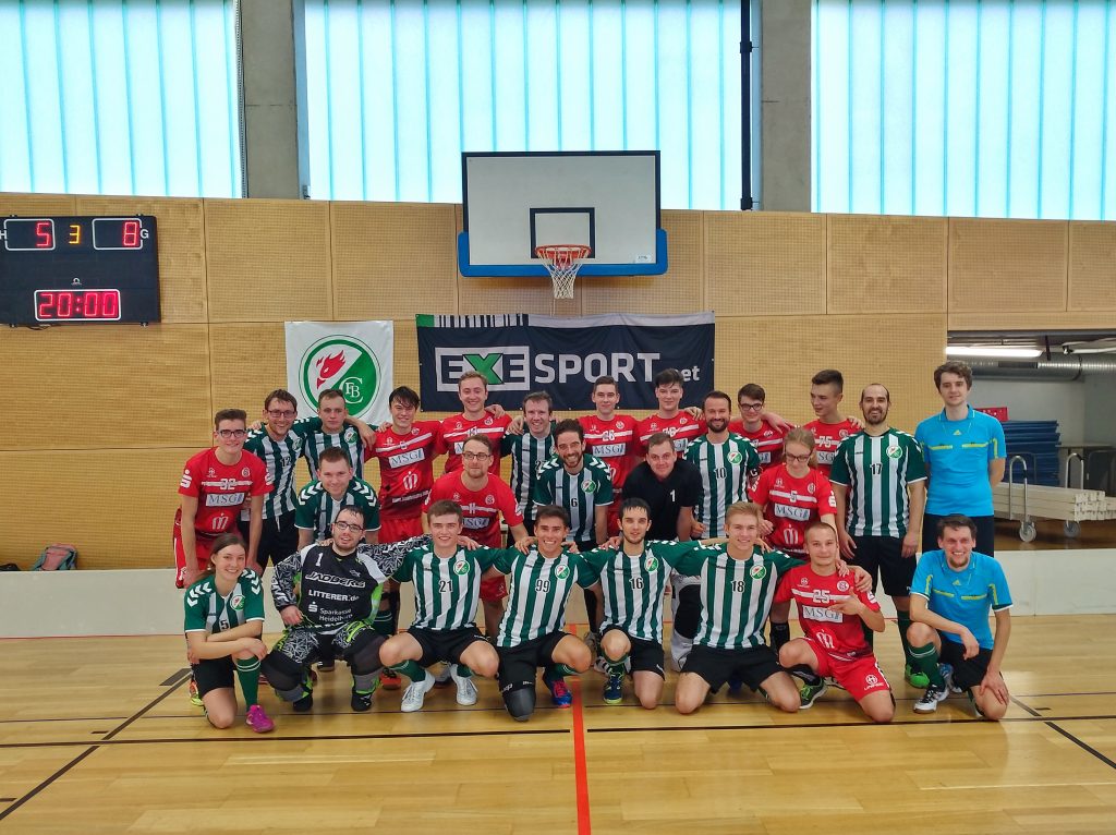 Phönix Leipzig und die TSG Füchse beim abschließenden gemeinsamen Teamfoto